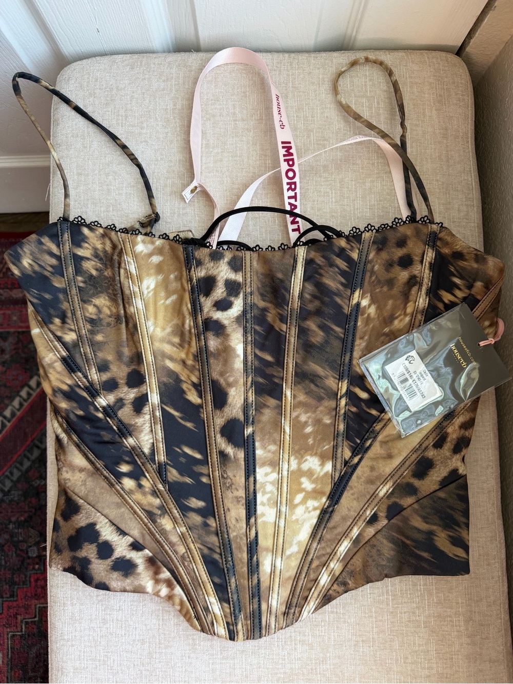 BNWT House of CB Cadie Gold Corset Size Large